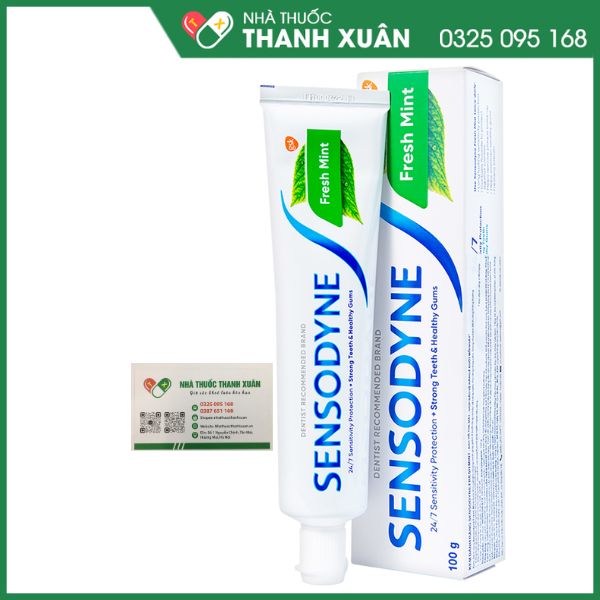 Kem đánh răng sensodyne fresh mint làm giảm ê buốt tuýp 100g